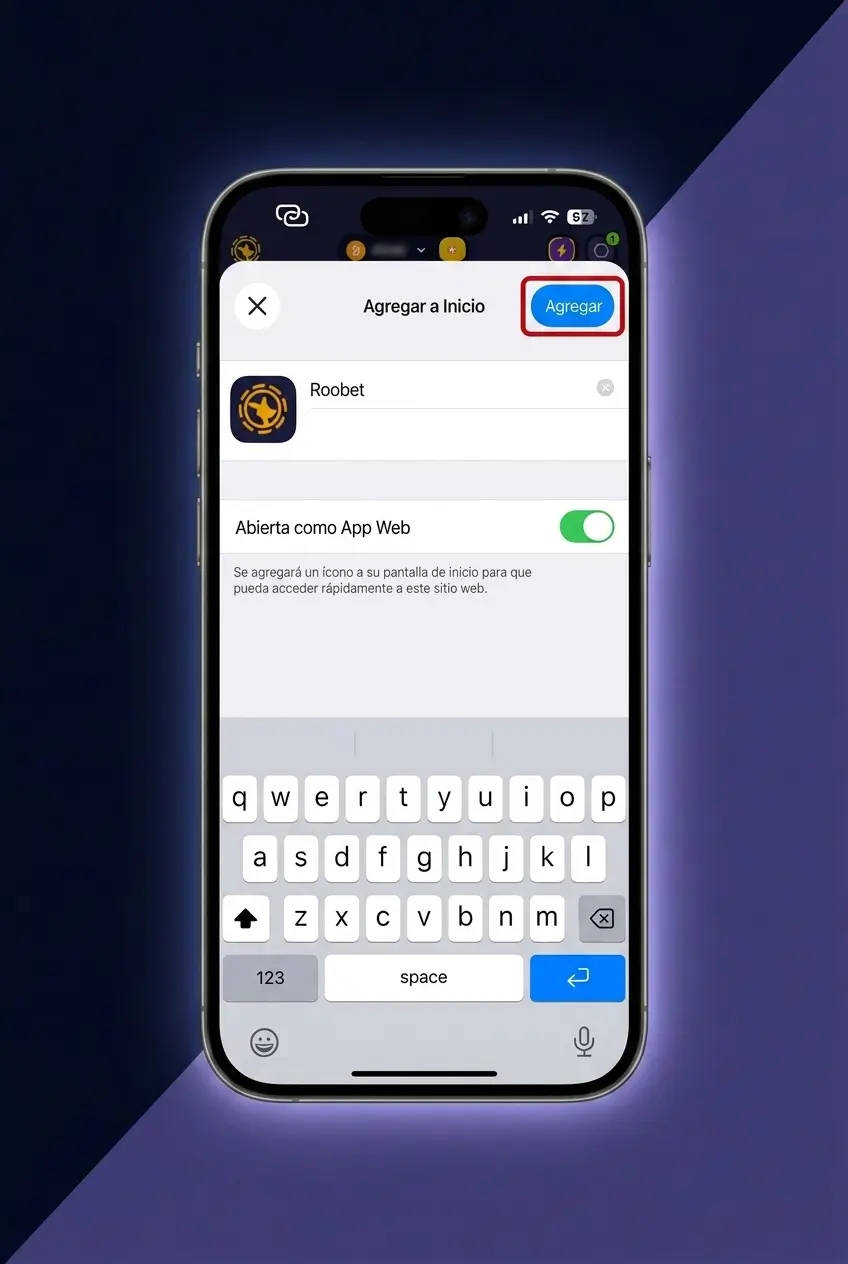 Guía de instalación de la PWA de Roobet en iOS con pasos visuales en Safari para iPhone e iPad